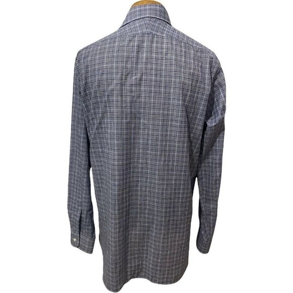 Suitsupply Men's Long‎ Sleee Dress Shirt Nova Check Cotton Size 17 3/4 - 45 - Picture 4 of 9